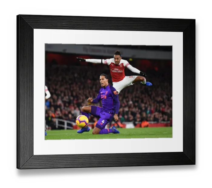 Framed Print : Clash of Titans: Aubameyang vs. Van Dijk - Arsenal v Liverpool, Premier League 2018-19 Framed Print : Clash of Titans: Aubameyang vs. Van Dijk - Arsenal v Liverpool, Premier League 2018-19