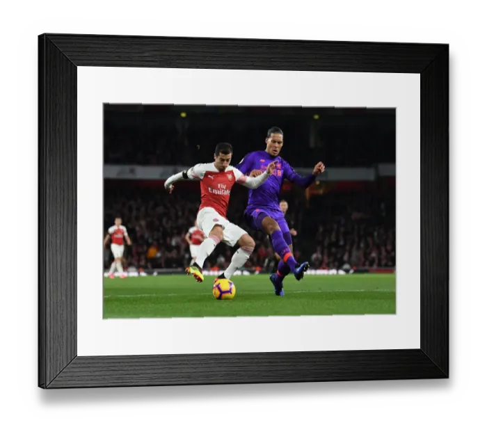 Framed Print : Clash of Titans: Mkhitaryan vs. Van Dijk - Arsenal vs. Liverpool, Premier League 2018-19 Framed Print : Clash of Titans: Mkhitaryan vs. Van Dijk - Arsenal vs. Liverpool, Premier League 2018-19