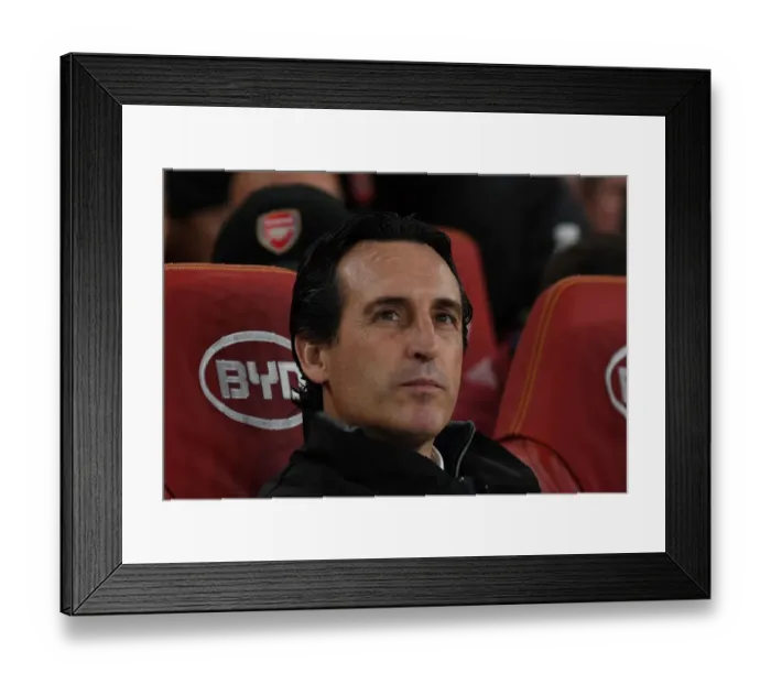 Framed Print : Unai Emery: Arsenal FC vs. Liverpool FC, Premier League 2018-19 Framed Print : Unai Emery: Arsenal FC vs. Liverpool FC, Premier League 2018-19
