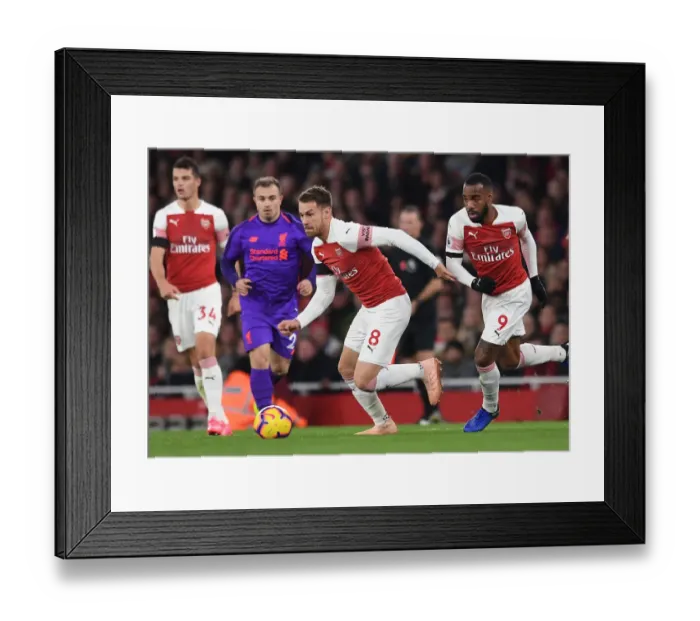 Framed Print : Aaron Ramsey in Action: Arsenal vs Liverpool, Premier League 2018-19 Framed Print : Aaron Ramsey in Action: Arsenal vs Liverpool, Premier League 2018-19