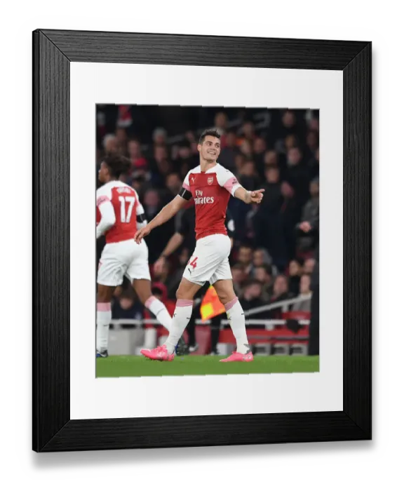 Framed Print : Granit Xhaka in Action: Arsenal vs. Liverpool, Premier League 2018-19 Framed Print : Granit Xhaka in Action: Arsenal vs. Liverpool, Premier League 2018-19
