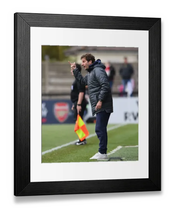 Framed Print : Joe Montemurro Leads Arsenal Women in WSL Action Framed Print : Joe Montemurro Leads Arsenal Women in WSL Action
