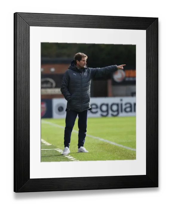 Framed Print : Joe Montemurro Guides Arsenal Women in WSL Clash Against Birmingham Ladies Framed Print : Joe Montemurro Guides Arsenal Women in WSL Clash Against Birmingham Ladies