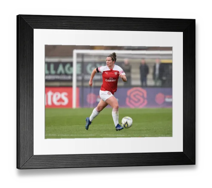 Framed Print : Emma Mitchell in Action: Arsenal Women vs. Birmingham City (WSL)