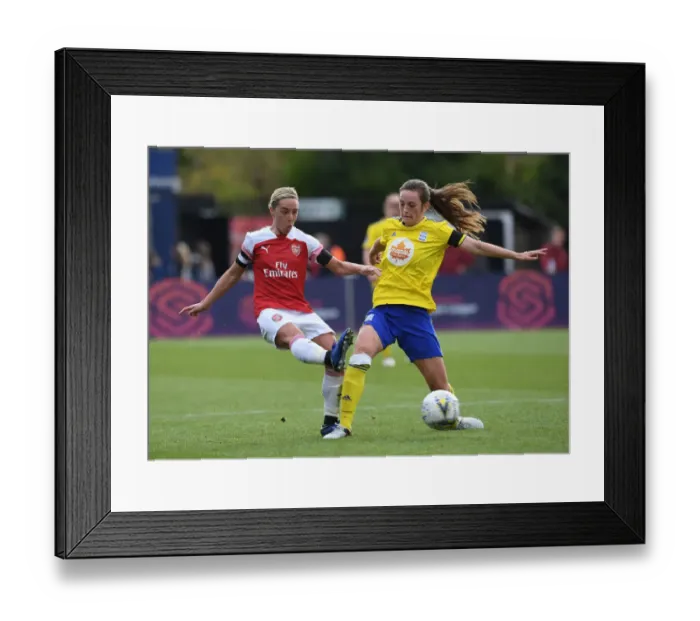 Framed Print : Jordan Nobbs vs Chloe Arthur: Intense Battle in Arsenal Women vs Birmingham City Ladies Football Match Framed Print : Jordan Nobbs vs Chloe Arthur: Intense Battle in Arsenal Women vs Birmingham City Ladies Football Match