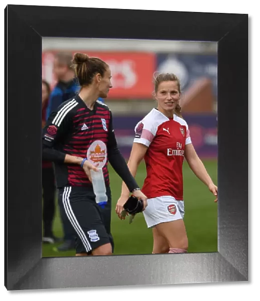 Arsenal Women vs Birmingham City Ladies: Tabea Kemme and Ann-Katrin Berger Share a Moment After the Match