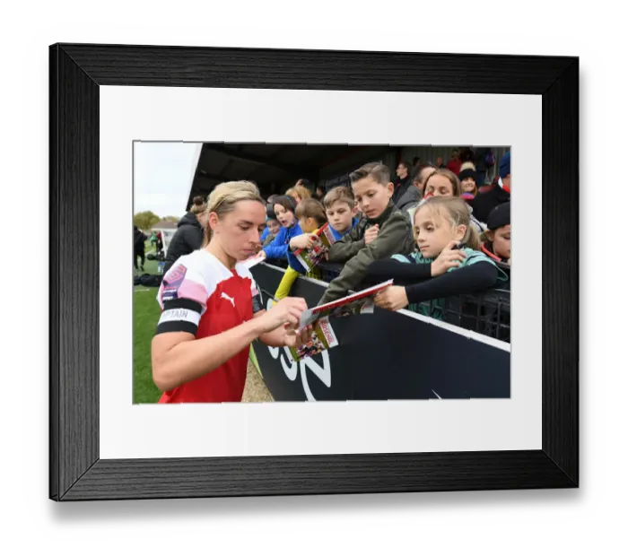 Framed Print : Jordan Nobbs of Arsenal Greets Fans after Arsenal Women's Win over Birmingham Ladies Framed Print : Jordan Nobbs of Arsenal Greets Fans after Arsenal Women's Win over Birmingham Ladies