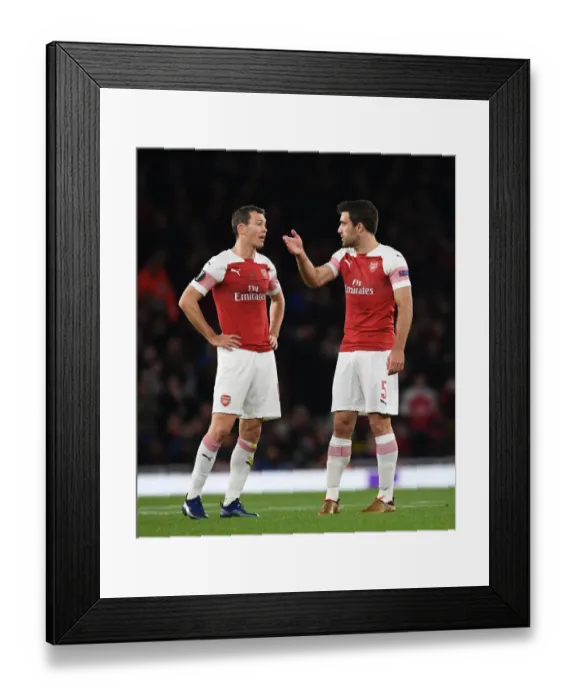 Framed Print : Arsenal's Lichtsteiner and Sokratis in Action against Sporting CP, UEFA Europa League 2018-19 Framed Print : Arsenal's Lichtsteiner and Sokratis in Action against Sporting CP, UEFA Europa League 2018-19