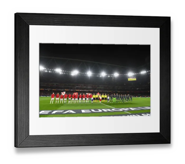 Framed Print : Arsenal vs. Sporting CP: Europa League Clash at Emirates Stadium Framed Print : Arsenal vs. Sporting CP: Europa League Clash at Emirates Stadium