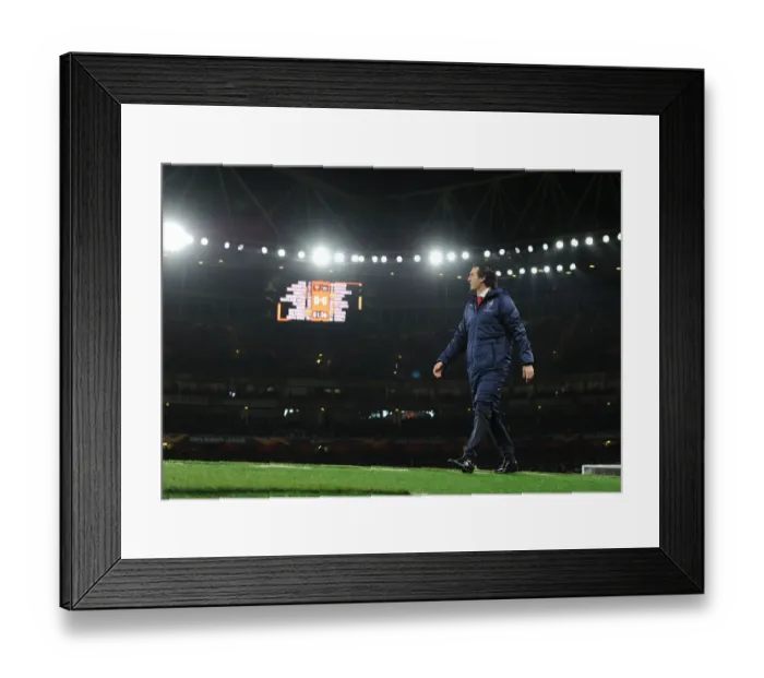 Framed Print : Unai Emery Leads Arsenal Against Sporting CP in Europa League Framed Print : Unai Emery Leads Arsenal Against Sporting CP in Europa League