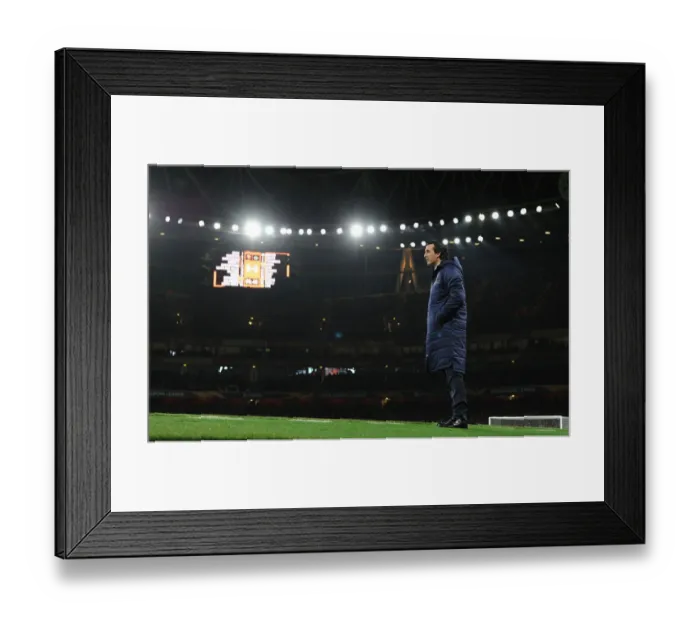 Framed Print : Unai Emery Leads Arsenal in Europa League Clash against Sporting CP Framed Print : Unai Emery Leads Arsenal in Europa League Clash against Sporting CP