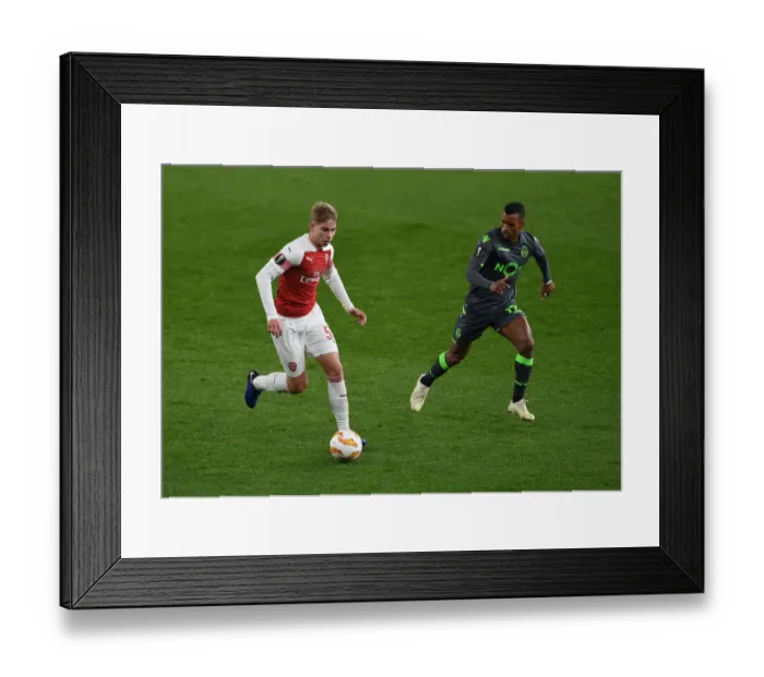 Framed Print : Clash of Wings: Emile Smith Rowe vs Nani in Arsenal's Europa League Battle Framed Print : Clash of Wings: Emile Smith Rowe vs Nani in Arsenal's Europa League Battle