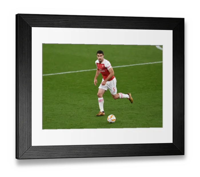 Framed Print : Sokratis in Action: Arsenal vs Sporting CP, UEFA Europa League 2018-19