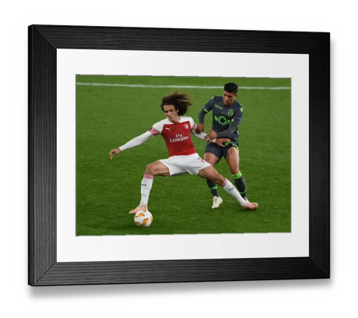 Framed Print : Clash of Midfielders: Guendouzi vs Montero in Arsenal's Europa League Battle Framed Print : Clash of Midfielders: Guendouzi vs Montero in Arsenal's Europa League Battle