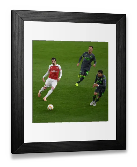 Framed Print : Arsenal vs. Sporting CP: Mkhitaryan Faces Off Against Gudej and Acuna in Europa League Clash Framed Print : Arsenal vs. Sporting CP: Mkhitaryan Faces Off Against Gudej and Acuna in Europa League Clash