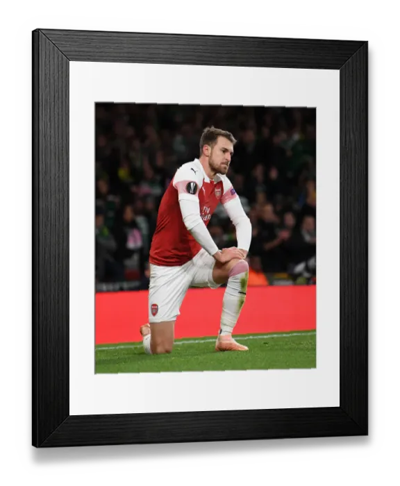 Framed Print : Aaron Ramsey in Action: Arsenal vs. Sporting CP, UEFA Europa League 2018-19