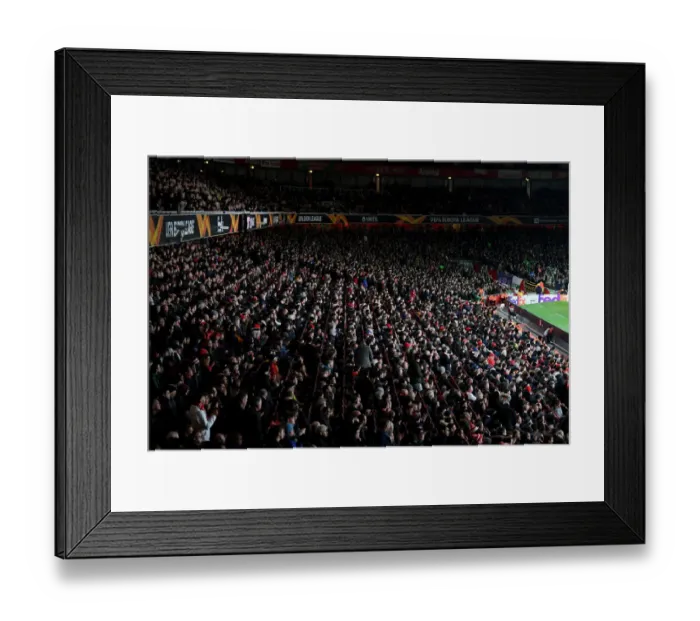 Framed Print : Arsenal Fans Roar in Emirates Stadium: Arsenal v Sporting CP, UEFA Europa League 2018-19