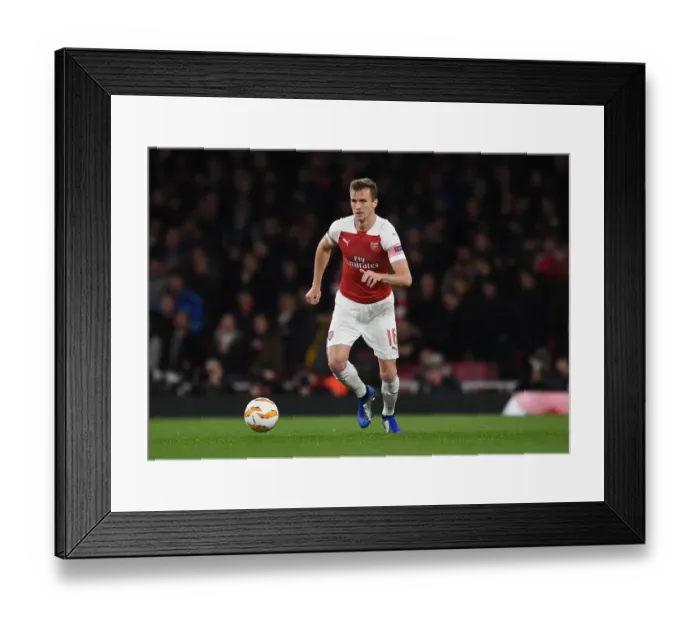 Framed Print : Rob Holding in Action: Arsenal vs. Sporting CP, UEFA Europa League 2018-19