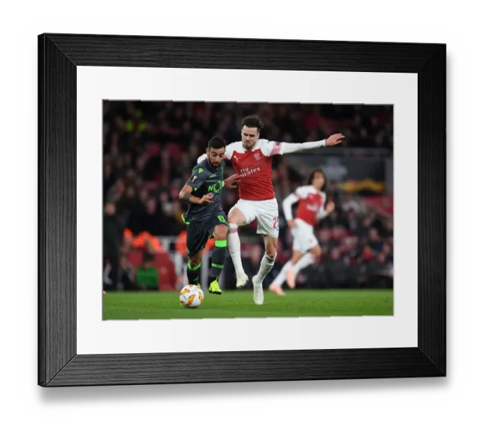 Framed Print : Arsenal vs. Sporting CP: Jenkinson vs. Fernandes - UEFA Europa League Clash