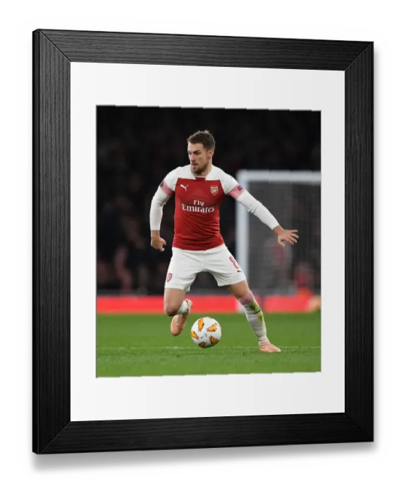 Framed Print : Aaron Ramsey in Action: Arsenal vs. Sporting CP, UEFA Europa League Framed Print : Aaron Ramsey in Action: Arsenal vs. Sporting CP, UEFA Europa League