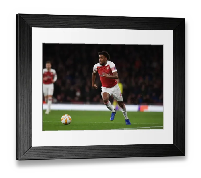 Framed Print : Alex Iwobi in Action for Arsenal against Sporting CP - UEFA Europa League 2018-19