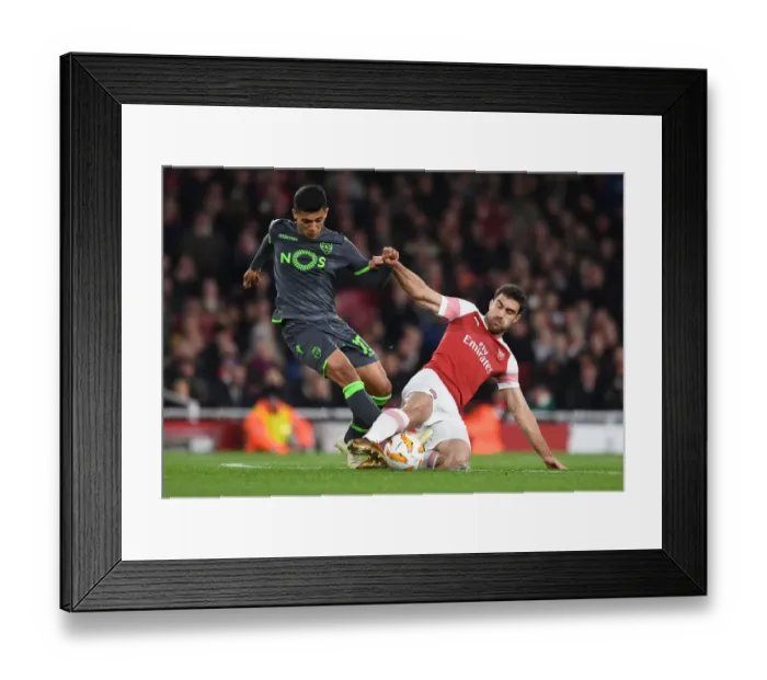 Framed Print : Sokratis vs. Montero: A Europa League Showdown at Emirates Stadium Framed Print : Sokratis vs. Montero: A Europa League Showdown at Emirates Stadium
