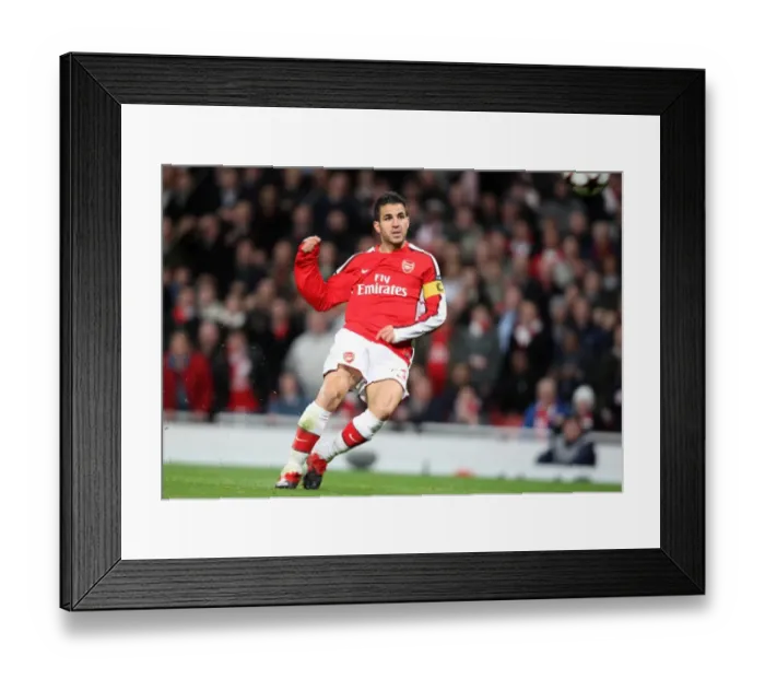 Framed Print : Cesc Fabregas's Brilliant Strike: Arsenal's 4-1 Victory Over AZ Alkmaar in Champions League Group H Framed Print : Cesc Fabregas's Brilliant Strike: Arsenal's 4-1 Victory Over AZ Alkmaar in Champions League Group H