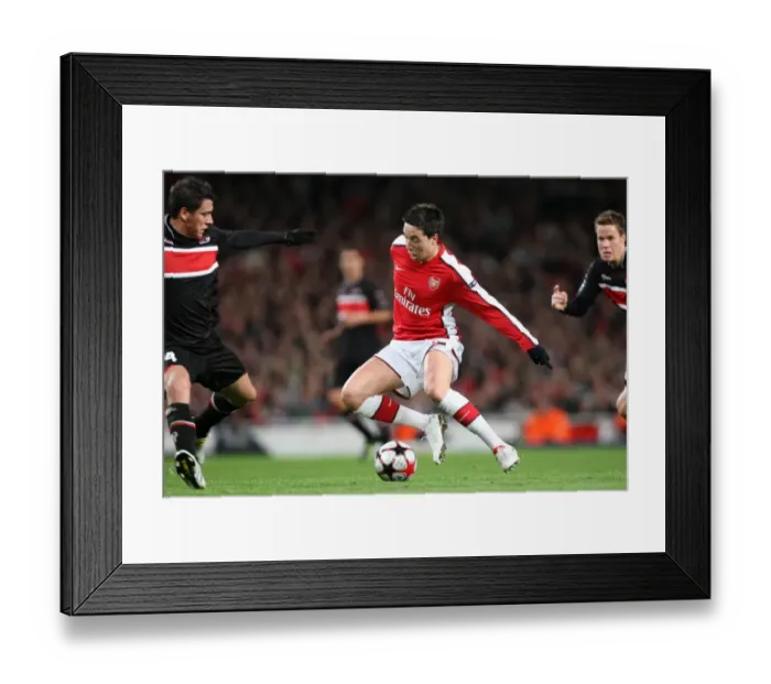 Framed Print : Sami Nasri's Stunner: Arsenal's 4-1 Victory Over AZ Alkmaar in the Champions League