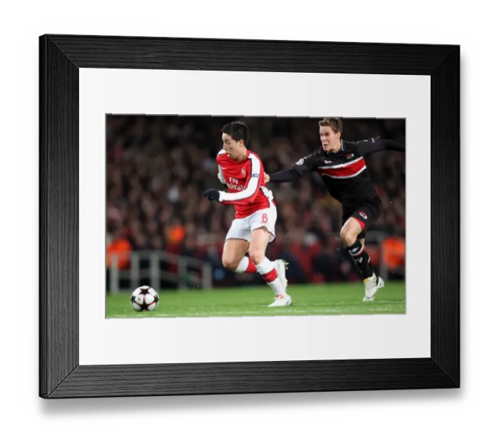 Framed Print : Sami Nasri's Stunning Goal: Arsenal Crushes AZ Alkmaar 4-1 in Champions League Framed Print : Sami Nasri's Stunning Goal: Arsenal Crushes AZ Alkmaar 4-1 in Champions League