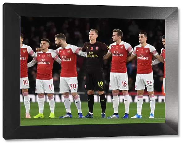Arsenal Squad Gather Before Arsenal v Wolverhampton Wanderers, Premier League 2018-19