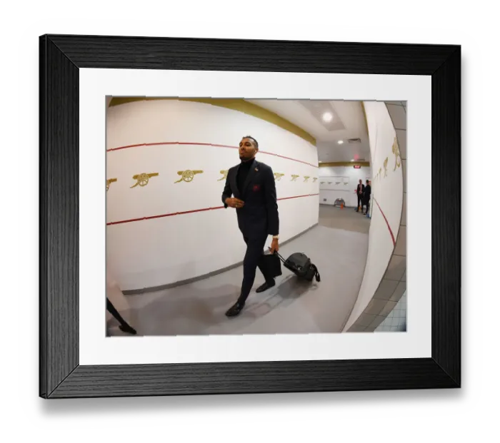 Framed Print : Pierre-Emerick Aubameyang: Arsenal FC vs Wolverhampton Wanderers, Premier League 2018-19
