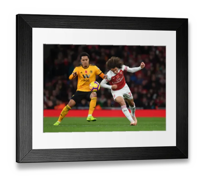 Framed Print : Guendouzi vs. Costa: A Premier League Showdown at the Emirates Framed Print : Guendouzi vs. Costa: A Premier League Showdown at the Emirates