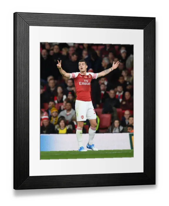 Framed Print : Granit Xhaka: Arsenal Midfielder in Action Framed Print : Granit Xhaka: Arsenal Midfielder in Action