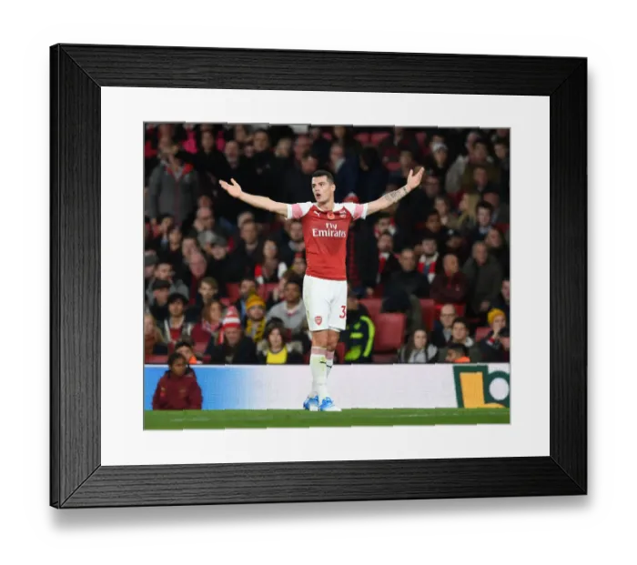 Framed Print : Granit Xhaka in Action: Arsenal vs. Wolverhampton Wanderers, Premier League 2018-19 Framed Print : Granit Xhaka in Action: Arsenal vs. Wolverhampton Wanderers, Premier League 2018-19