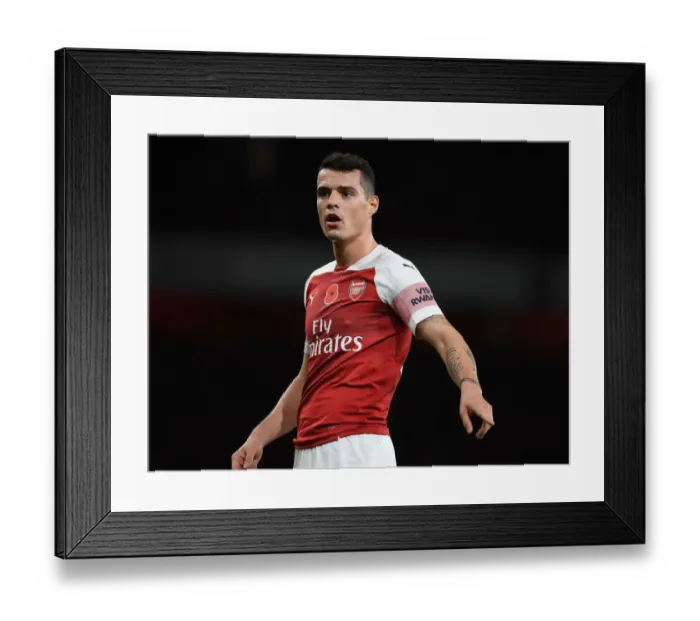 Framed Print : Granit Xhaka: Arsenal Midfielder in Action
