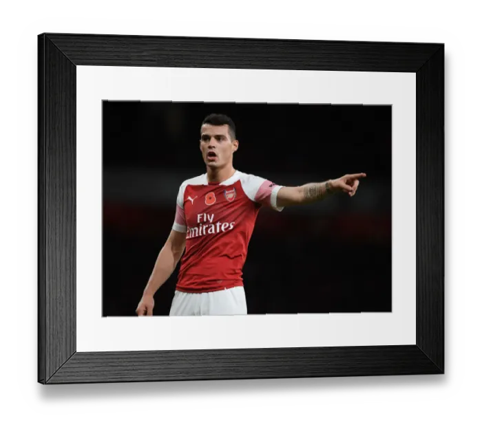 Framed Print : Granit Xhaka: Arsenal Midfielder in Action against Wolverhampton Wanderers, Premier League 2018-19 Framed Print : Granit Xhaka: Arsenal Midfielder in Action against Wolverhampton Wanderers, Premier League 2018-19