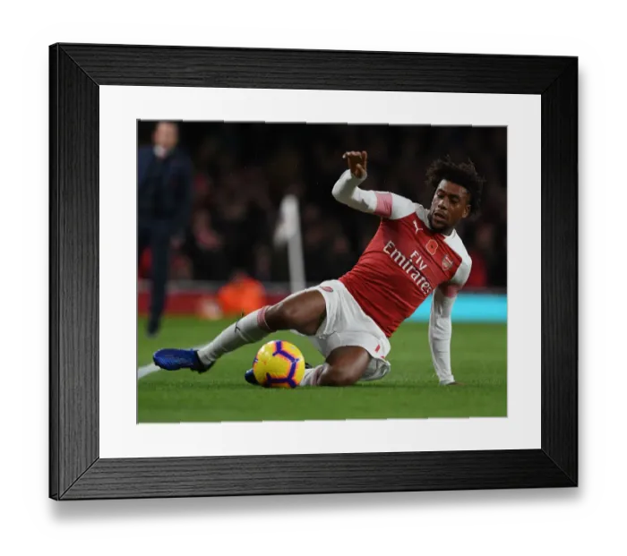 Framed Print : Alex Iwobi in Action: Arsenal vs. Wolverhampton Wanderers, Premier League 2018-19