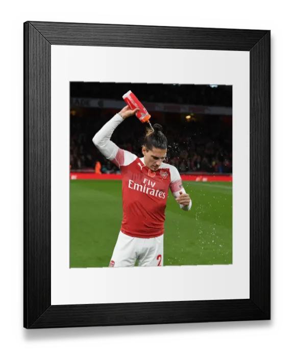 Framed Print : Hector Bellerin: Arsenal's Focused Defender Gears Up for Wolverhampton Wanderers Clash