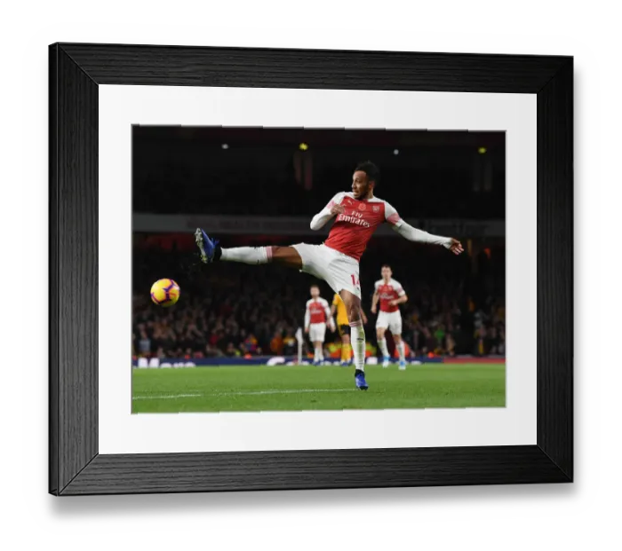 Framed Print : Pierre-Emerick Aubameyang in Action for Arsenal vs. Wolverhampton Wanderers, Premier League 2018-19 Framed Print : Pierre-Emerick Aubameyang in Action for Arsenal vs. Wolverhampton Wanderers, Premier League 2018-19