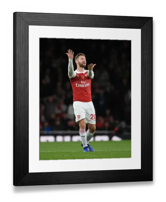 Framed Print : Mustafi's Determination: Arsenal's Wall Against Wolverhampton Wanderers