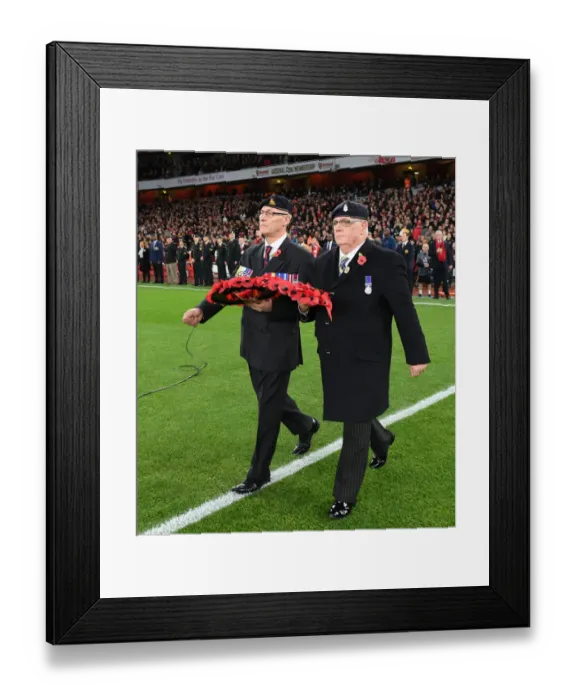 Framed Print : Remembrance Sunday at Arsenal: Tribute from the Royal Artillery before Arsenal vs. Wolverhampton Wanderers Framed Print : Remembrance Sunday at Arsenal: Tribute from the Royal Artillery before Arsenal vs. Wolverhampton Wanderers