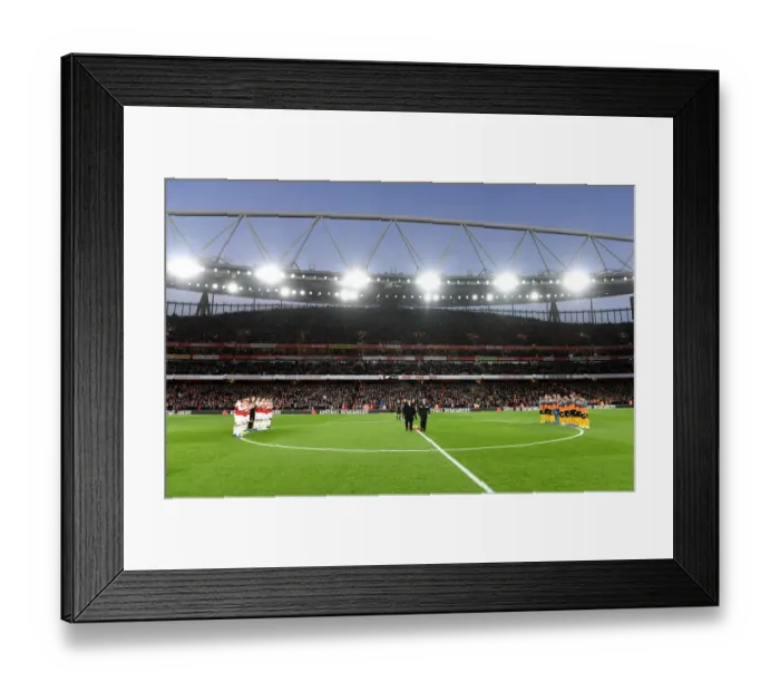 Framed Print : Remembrance Sunday: Arsenal vs. Wolverhampton Wanderers - Honoring the Fallen at Emirates Stadium (2018-19)