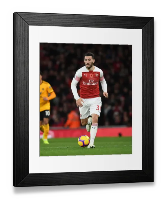 Framed Print : Sead Kolasinac: In Action for Arsenal Against Wolverhampton Wanderers, Premier League 2018-19 Framed Print : Sead Kolasinac: In Action for Arsenal Against Wolverhampton Wanderers, Premier League 2018-19