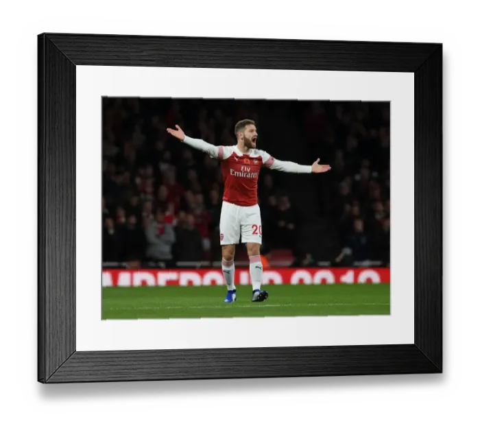 Framed Print : Mustafi's Unwavering Spirit: Arsenal's Defensive Battle against Wolverhampton Wanderers Framed Print : Mustafi's Unwavering Spirit: Arsenal's Defensive Battle against Wolverhampton Wanderers