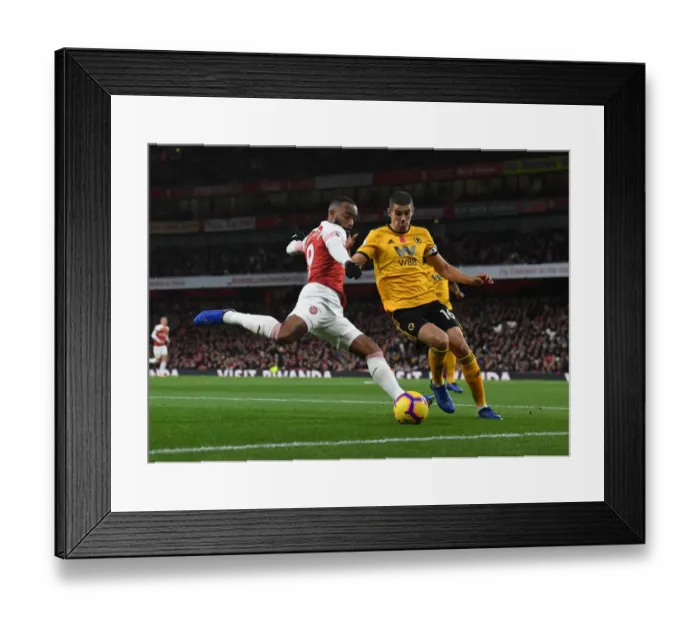 Framed Print : Intense Face-Off: Lacazette vs. Coady in Arsenal's Premier League Battle Framed Print : Intense Face-Off: Lacazette vs. Coady in Arsenal's Premier League Battle