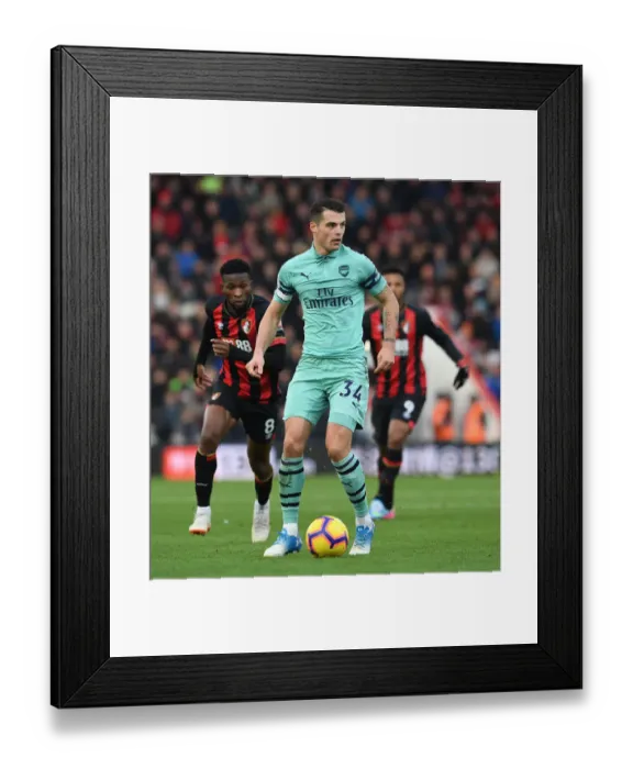 Framed Print : Granit Xhaka: In Action for Arsenal vs Bournemouth, Premier League 2018-19 Framed Print : Granit Xhaka: In Action for Arsenal vs Bournemouth, Premier League 2018-19