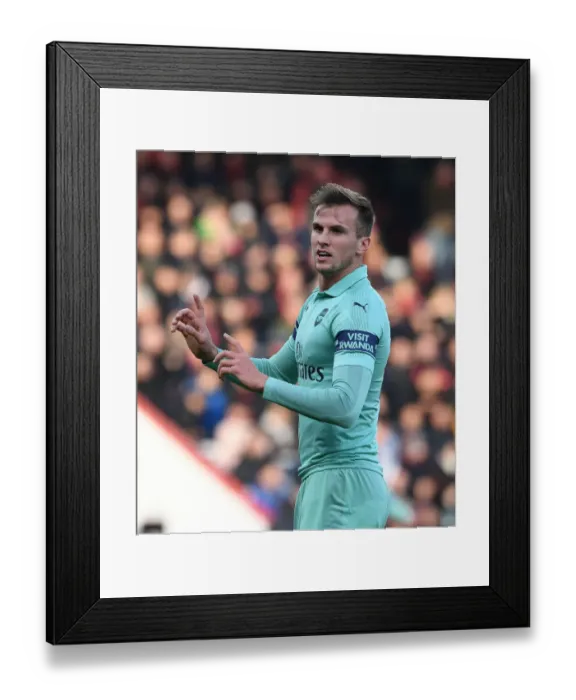 Framed Print : Rob Holding in Action: AFC Bournemouth vs Arsenal FC, Premier League 2018-19
