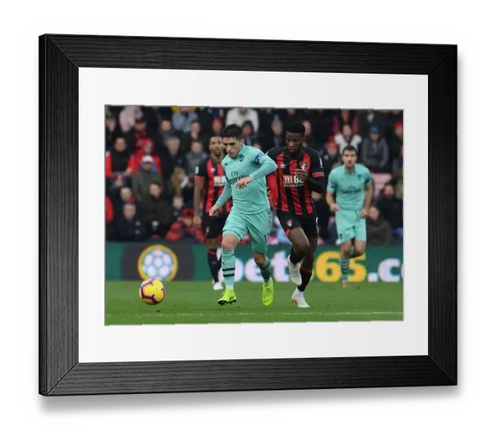Framed Print : Torreira vs Lerma: Clash of Midfield Titans - AFC Bournemouth vs Arsenal FC, Premier League 2018-19