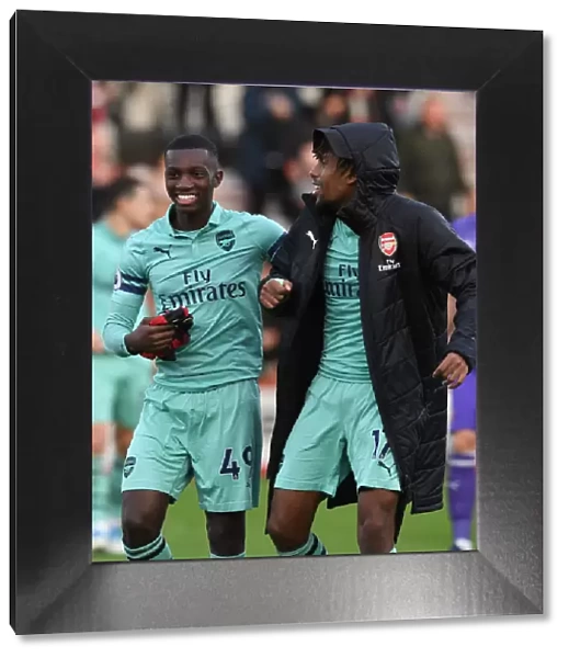Arsenal's Nketiah and Iwobi Celebrate Victory over Bournemouth