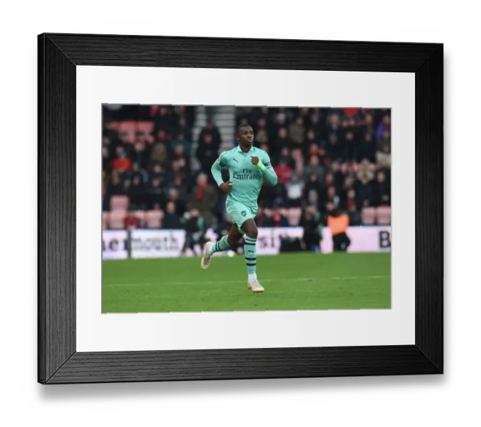 Framed Print : Eddie Nketiah in Action: AFC Bournemouth vs Arsenal FC, Premier League 2018-19